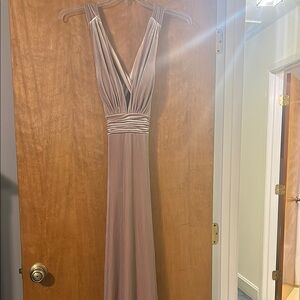 Elegant Velvet Backless Bridesmaid Dress